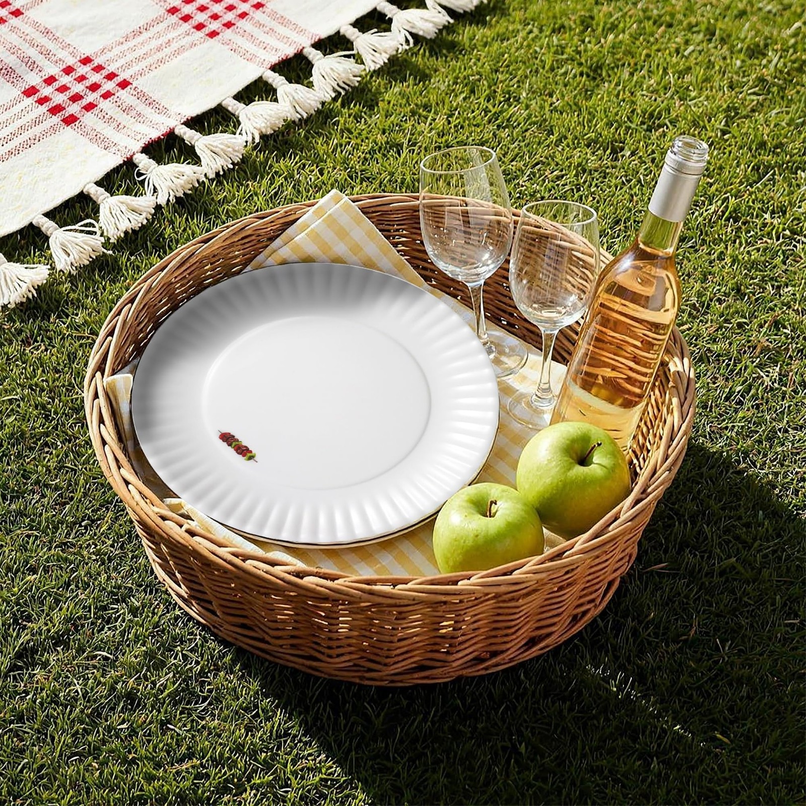 Best TP Upgraded Sturdy 10.5" Reusable Melamine Paper Plates, Lightweight Round gallery