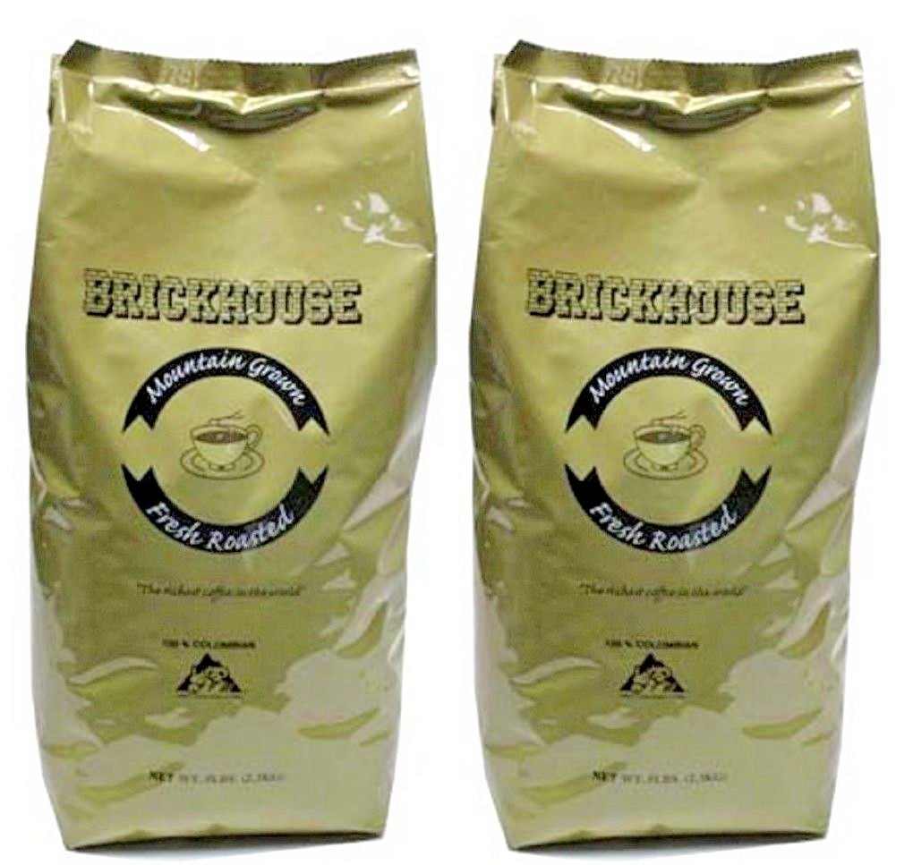 BRICKHOUSE 100% COLOMBIAN FRESH ROASTED COFFEE BEANS 2 BAGS 5 LBS EA gallery