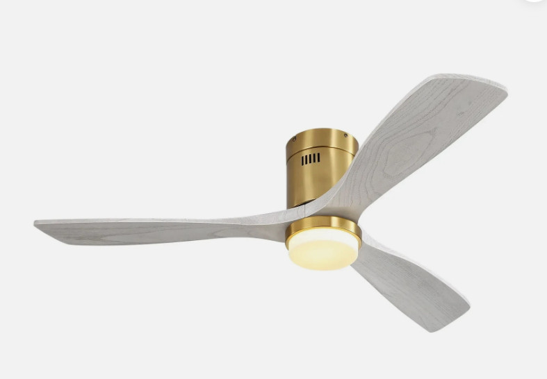 Sofucor 52" Aura Wood with Light -Low Profile for Low Ceiling (Gold)