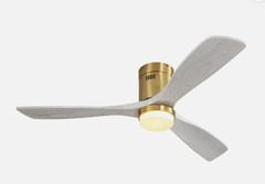 Sofucor 52″ Aura Wood with Light -Low Profile for Low Ceiling (Gold)