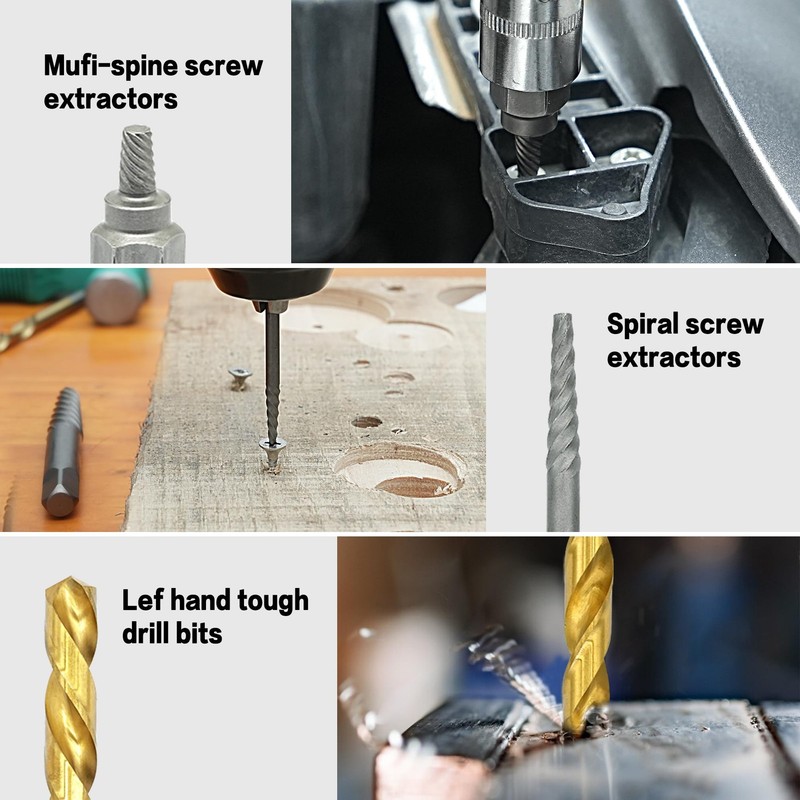 GMTOOLS 35-Piece Helical Screw Puller Bolt Puller Kit, Easy Removal Kit with ... gallery