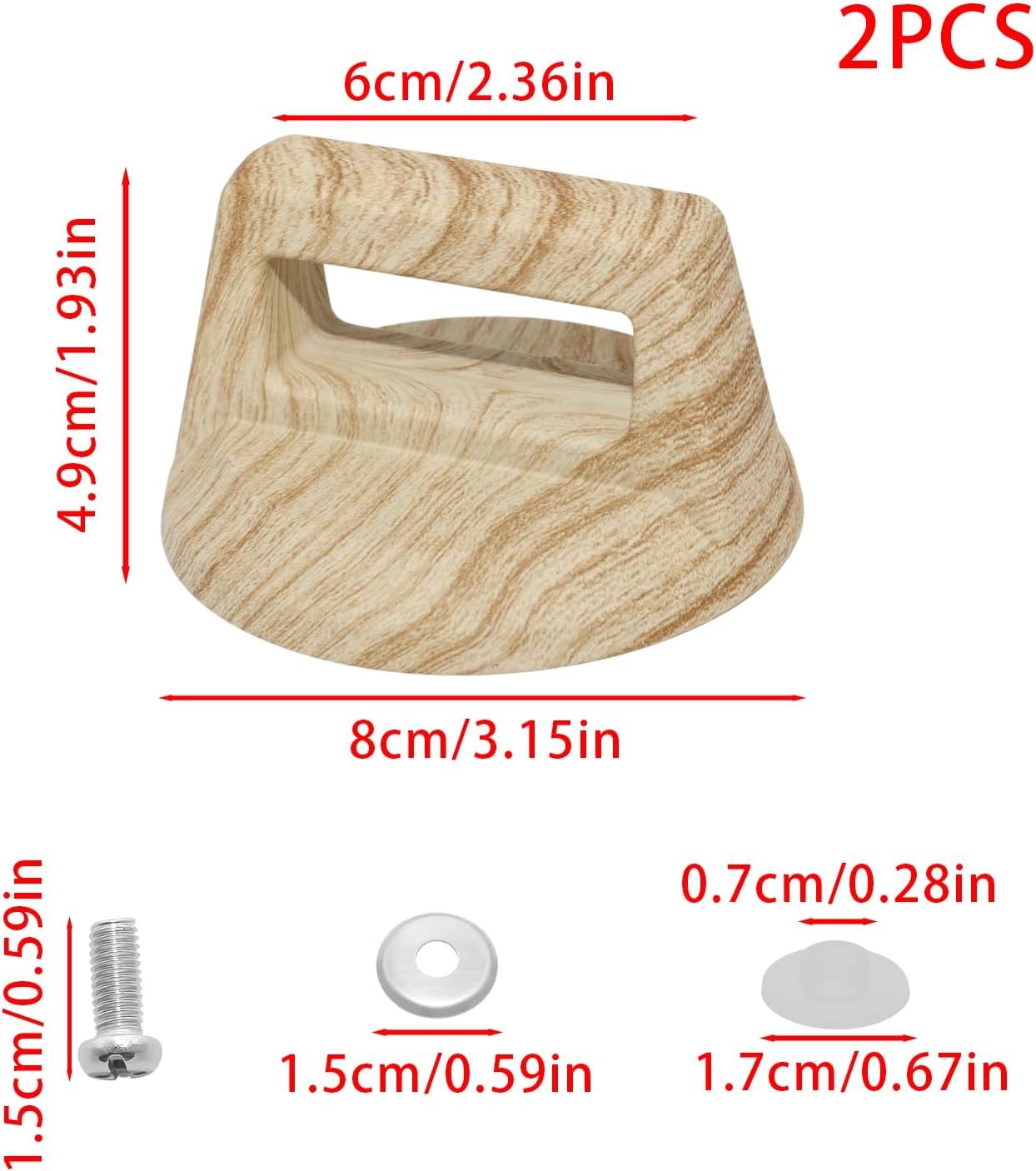 2 Pack Wooden Color Pot Lid Knob Replacement Handles for Cookware & Slow Cookers gallery