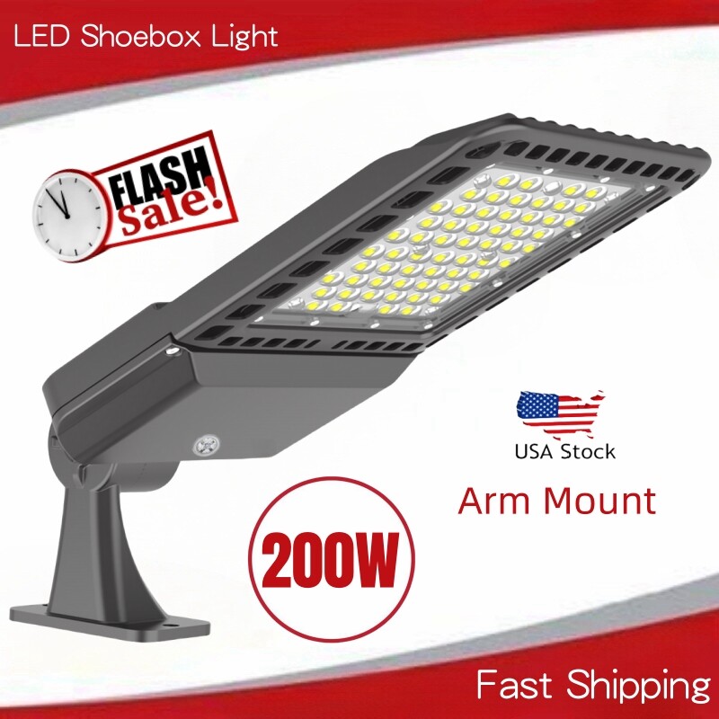 LED Parking Lot Light 300 Watt 200W Module Street Pole Shoebox Area Fixture IP65 gallery