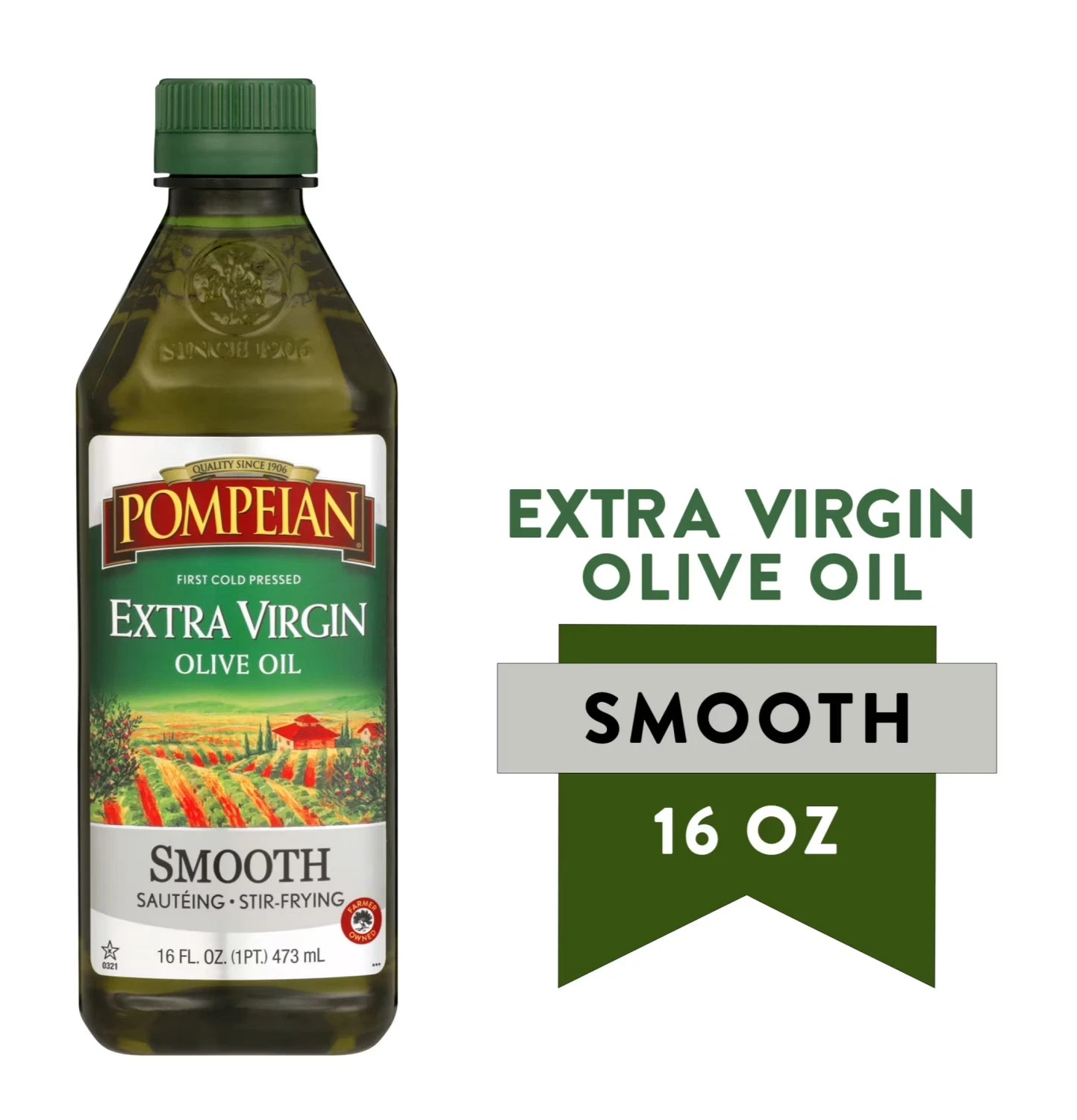Pompeian Smooth Extra Virgin Olive Oil - 16 fl oz With Free Shipping gallery