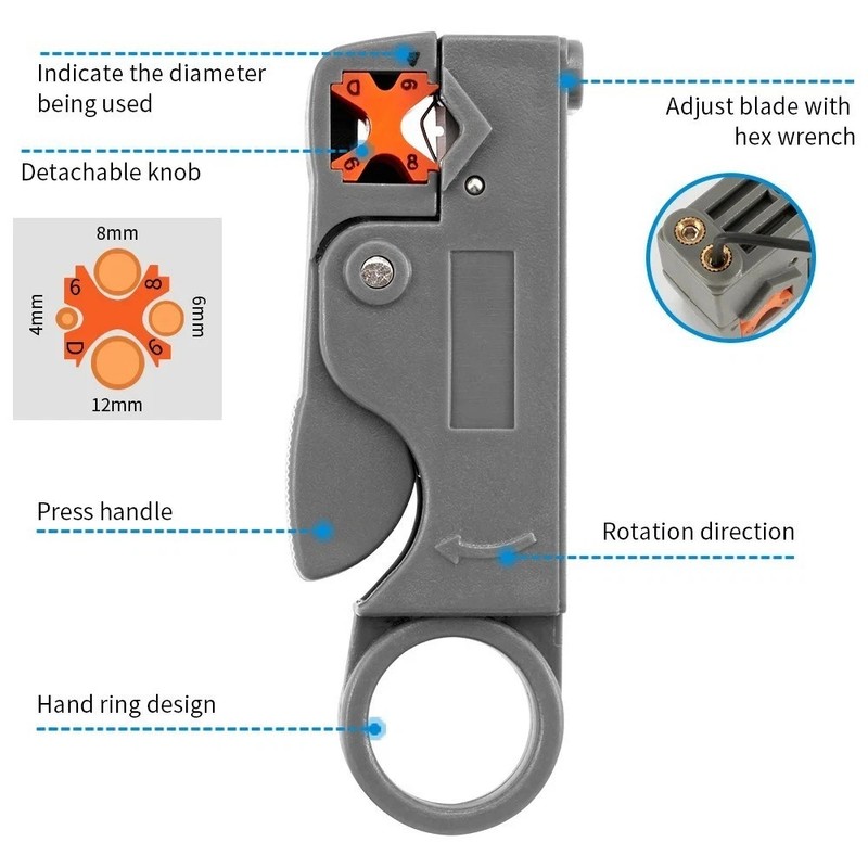 Stripping Pliers Decrustation Wire Cable Tools Stripper Stainless Steel Hexagon gallery