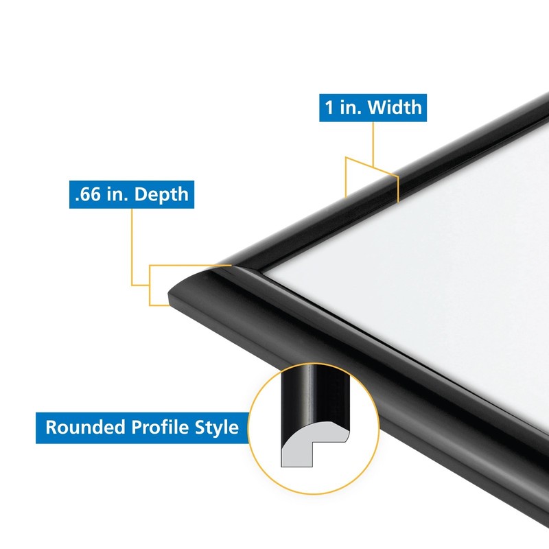 Mainstays ,12x18 Picture Frame ,Black Rounded Profile Wall Photo Frame. gallery