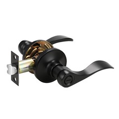 Probrico Matte Black Front Entry Lock Set Privacy Passage Door Levers Deadbolt