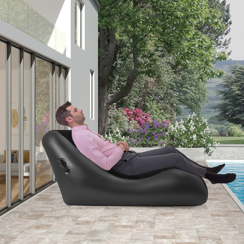 S-shaped Sofa Bed Modern Inflatable Sofa Bed Folding Sofa Bed Black Sofa Bed gallery