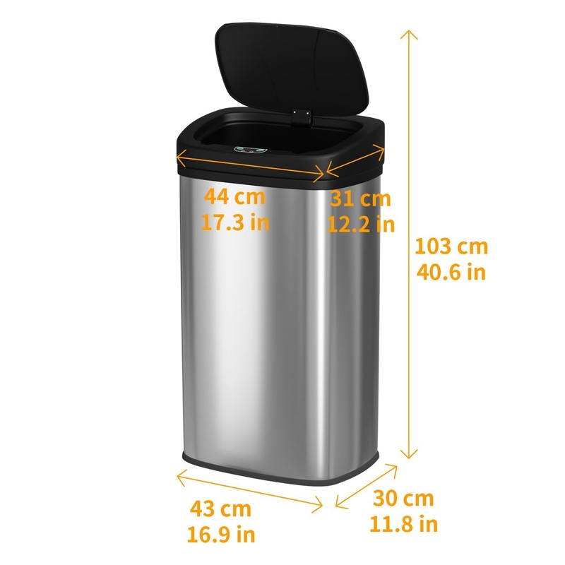 BestOffice 22 Gallons Automatic Sensor Large Kitchen Trash Can with Stainless gallery