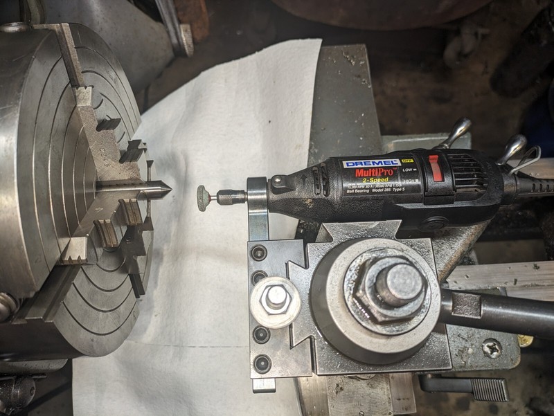 Dremel Lathe Tool Post Grinder Attachment 3/4-12 Thread A-36 Steel Made In U.S.A gallery
