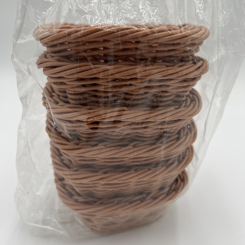 Creative Minds Square Woven Basket Plastic Set Of 6 MTC 88 gallery
