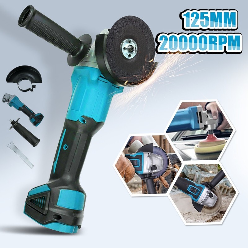 Electric Brushless Cordless Angle Grinder for Makita 18V 125mm (Tool Only) gallery