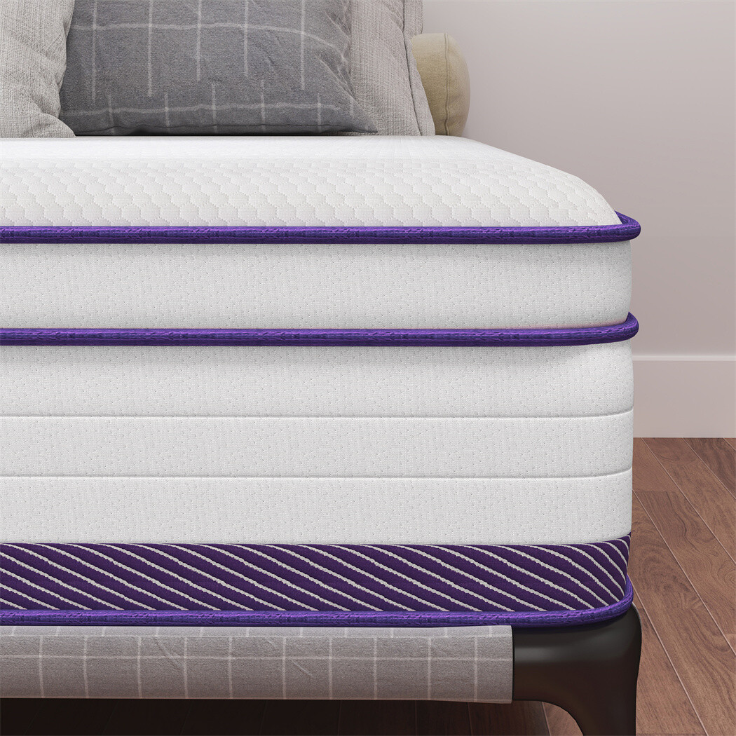 12"14" Gel Memory Foam Spring Hybrid Queen Mattress Twin Full King Size In A Box gallery