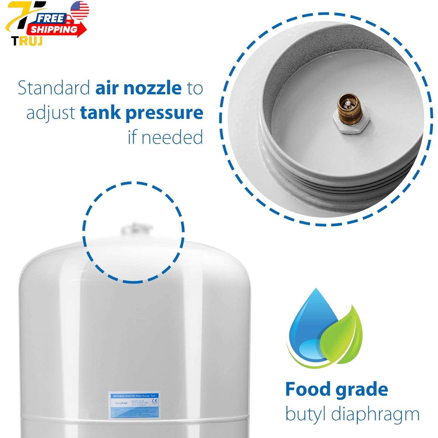 40 Gallon Pre-Pressurized RO Water Storage Tank for Reverse Osmosis Systems T40M gallery