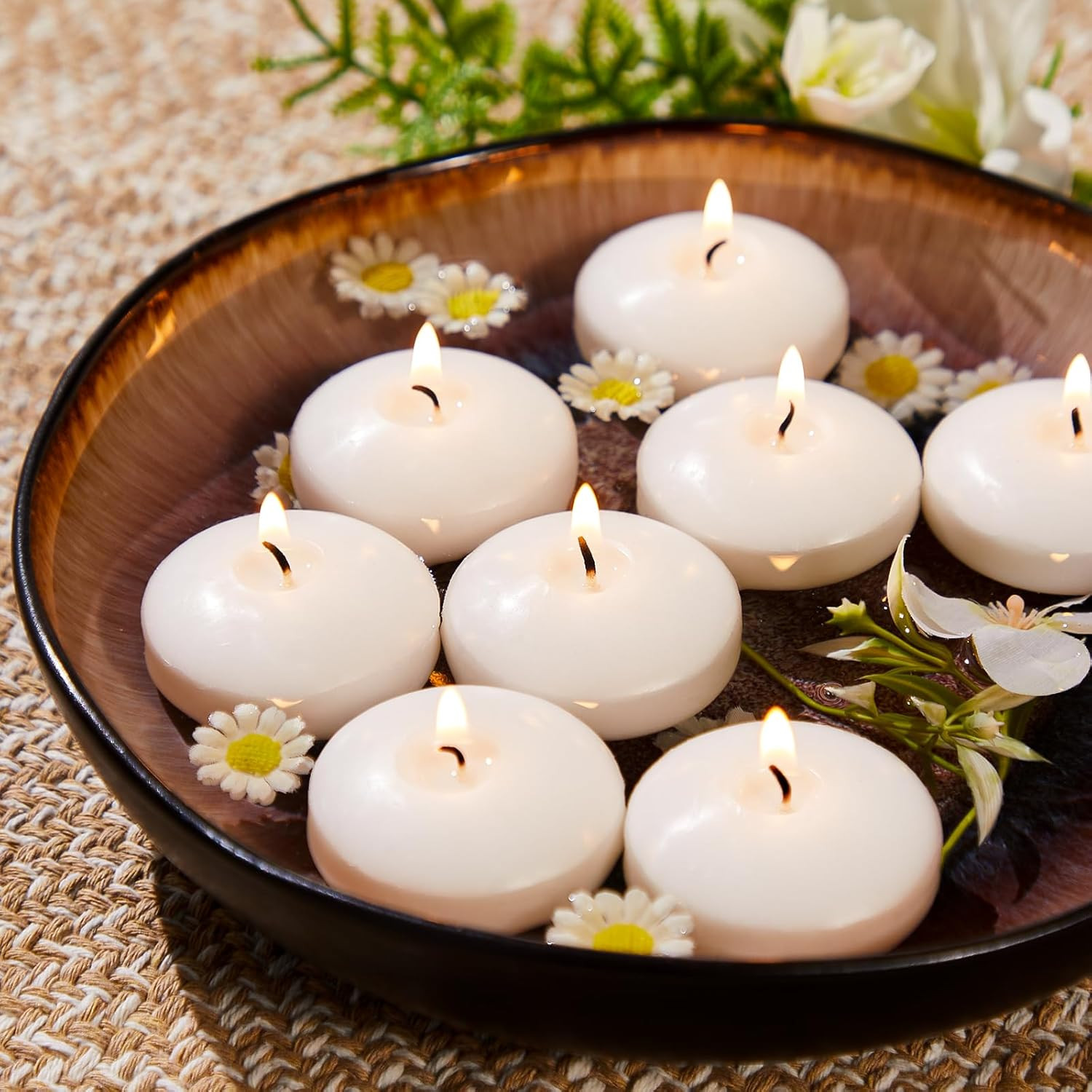 White Floating Candles 2 Inch, 24 Pack Floating Candles 5-6 Hours Long Burning, gallery
