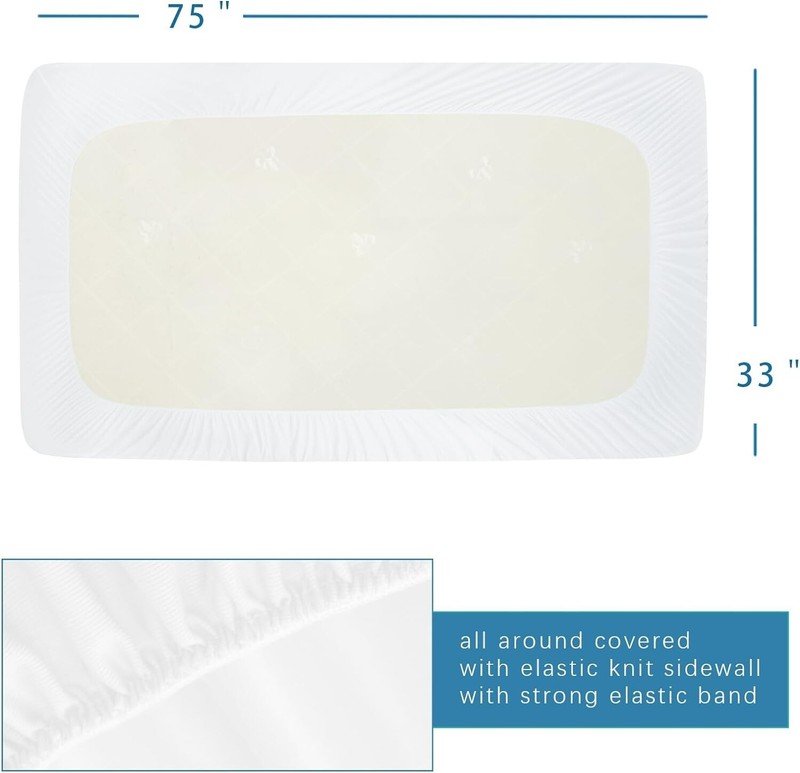RV Bunk/Daybed/Cot Mattress Protector Cover 75"x33" for Narrow Twin Camper Bed gallery