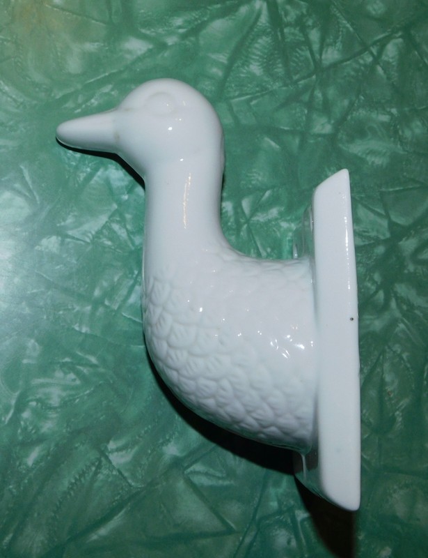 GOOSE DUCK HEAD WALL HOOK CERAMIC KITCHEN TOWEL APRON HOLDER COUNTRY VTG gallery