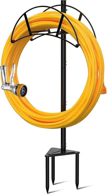 Triangular Iron Hose Organizer - Detachable & Easy Install for Outdoors gallery