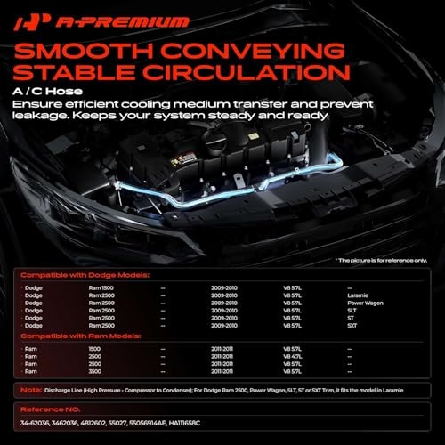 A/C Discharge Line Hose Assembly Compatible with Ram 1500/2500/3500 2011 & YMCA gallery