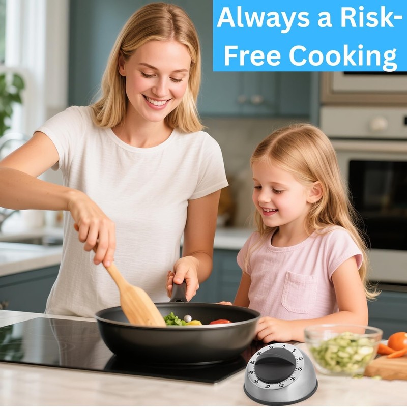 Kitchen Timer for Cooking, Chef Cooking Magnetic Timer - No Batteries Required - gallery