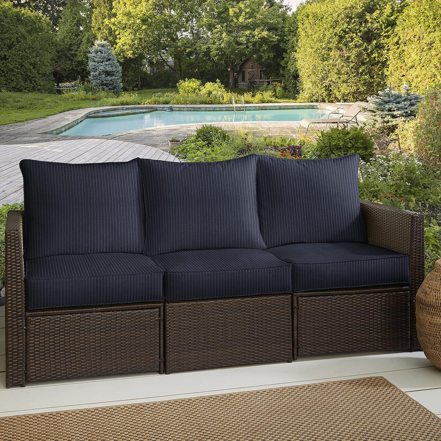 Trupedic X Sunbrella - Deep Seating Sofa Pillow and Cushion Set, 23 in X 25 in X gallery