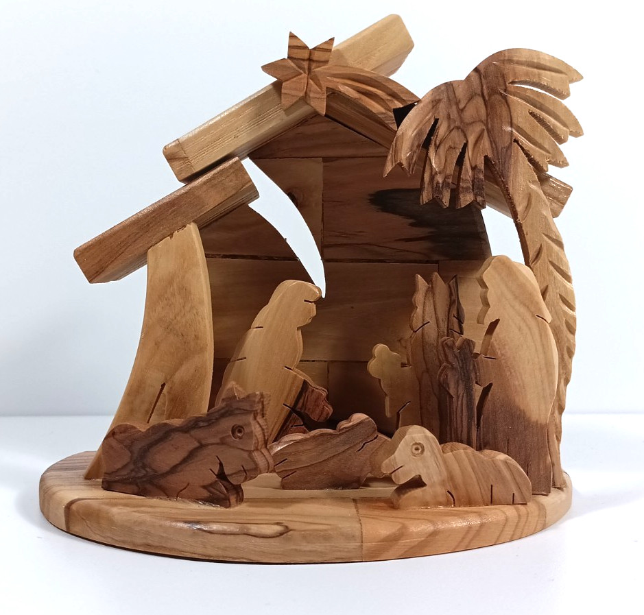 Nativity scene Handcrafted Olive Wood Christmas Figurines Holy Land gallery