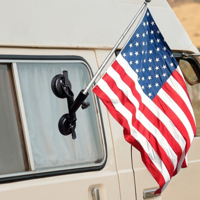 Quick Flag Mount for RVs Suction Cup Flag Pole Holder Metal RV Flag Pole Mount gallery