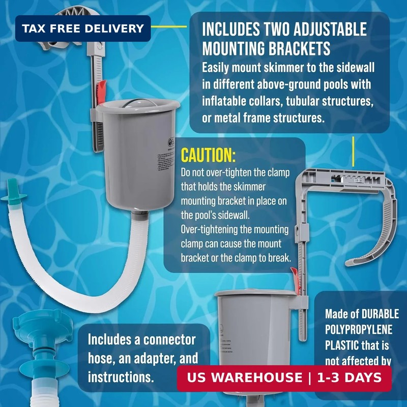 U.S. Pool Supply Pool Skimmer - Above Ground Pool Skimmer, Floating Pool Surface gallery