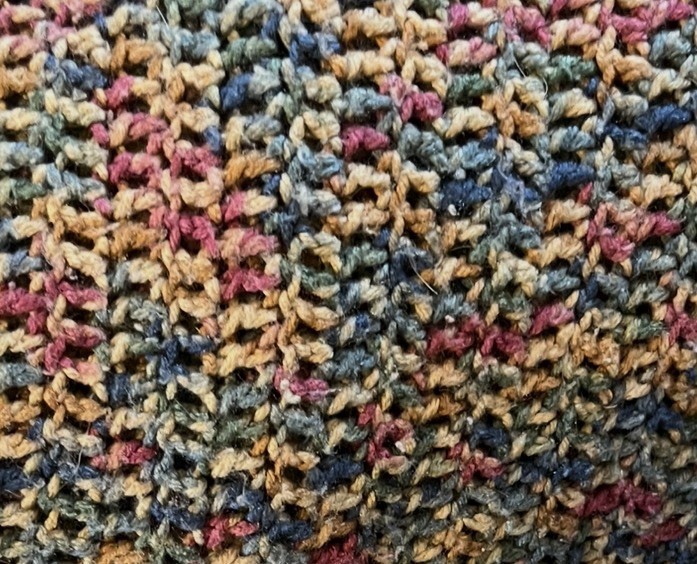 Vintage Handmade Crochet Blanket Throw Multicolor Speckled Afghan 58x68 gallery