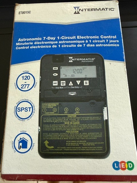Intermatic 7 Day Electronic Astronomic Time Switch Timer ET8015C 1 Circuit New gallery