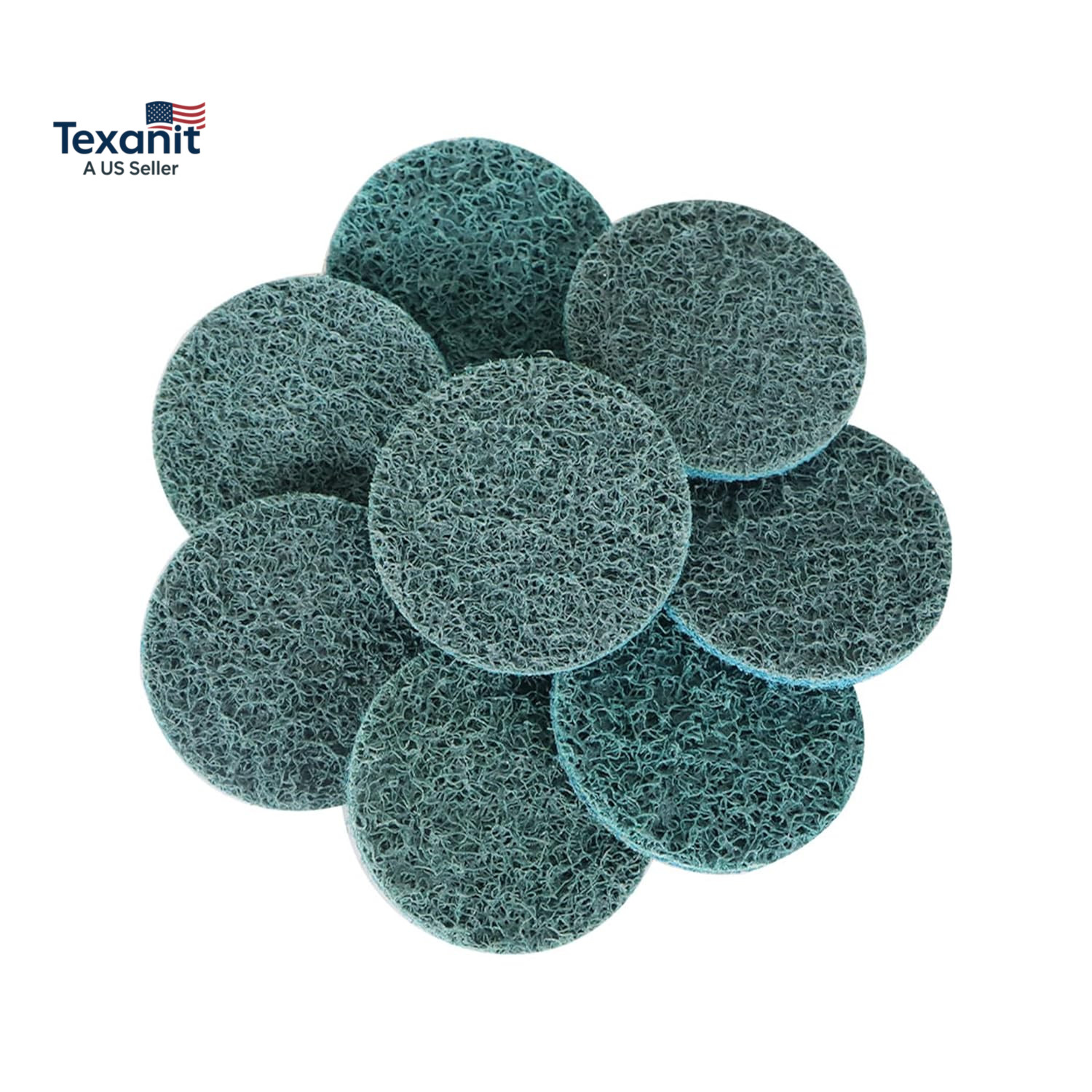 50Pcs 2 Inch Blue Quick Change Surface Prep Conditioning Discs, R-Type Fine Disc gallery