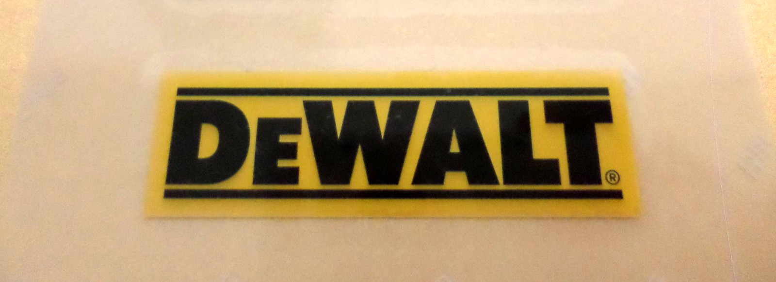 1 NEW DeWalt Tools Sticker Decal, Small 2.38" x 0.75" Inches, Black and Yellow gallery