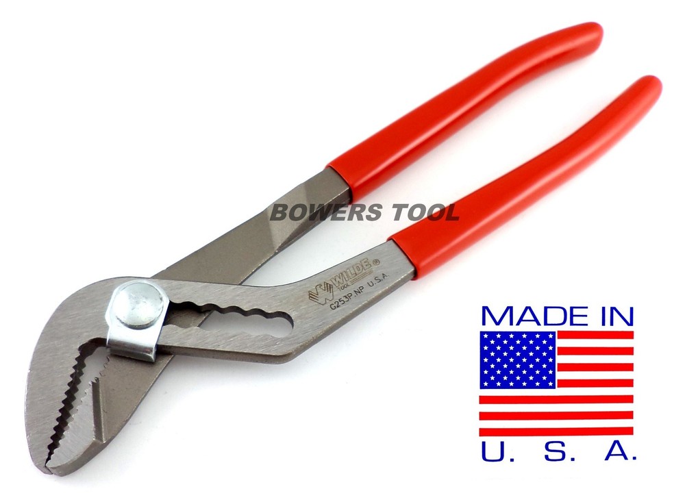 Wilde Tool 10” Water Pump Pliers Angle Nose Slip Joint Pipe Wrench MADE IN USA
