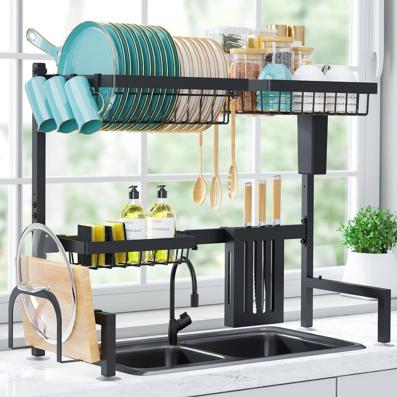 Dish Drying Rack Large Over The Sink Dish Drainer Drying Rack Kitchen Organizers gallery