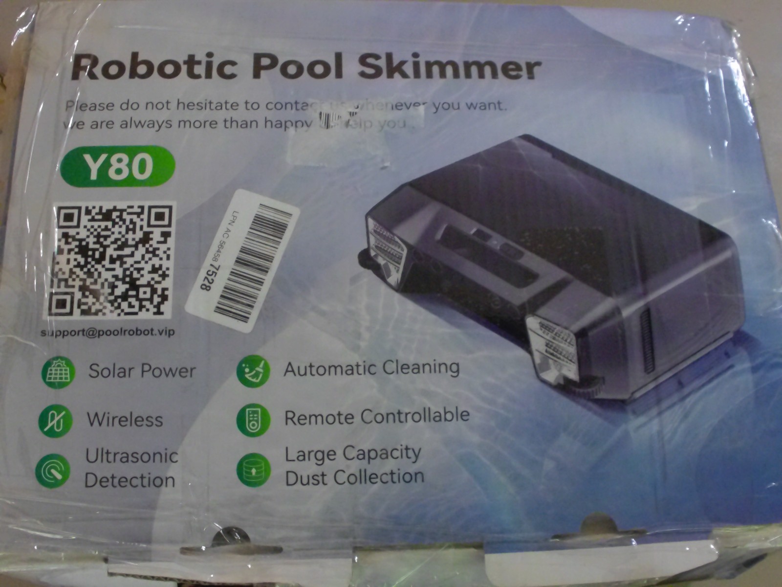 Y80 Solar Pool Skimmer, Robotic Pool Surface Cleaner FOR PARTS OR REPAIR ONLY gallery