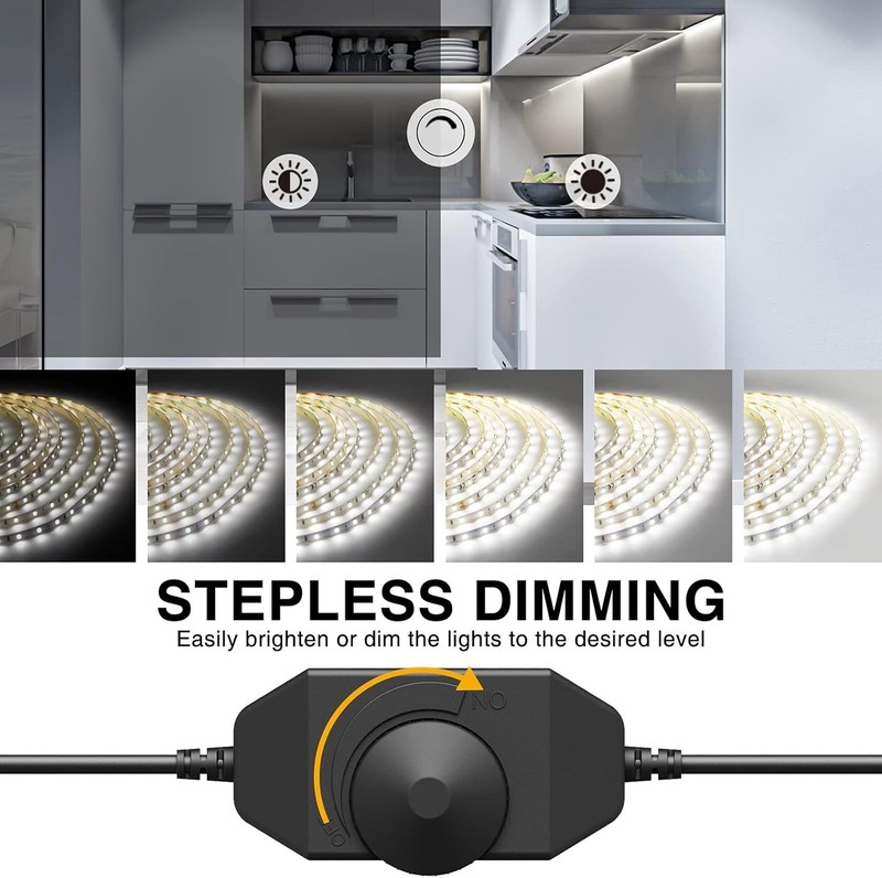 LED Light Strip,16.4ft Dimmable LED Tape Light, 6000K Daylight White Strip Li... gallery