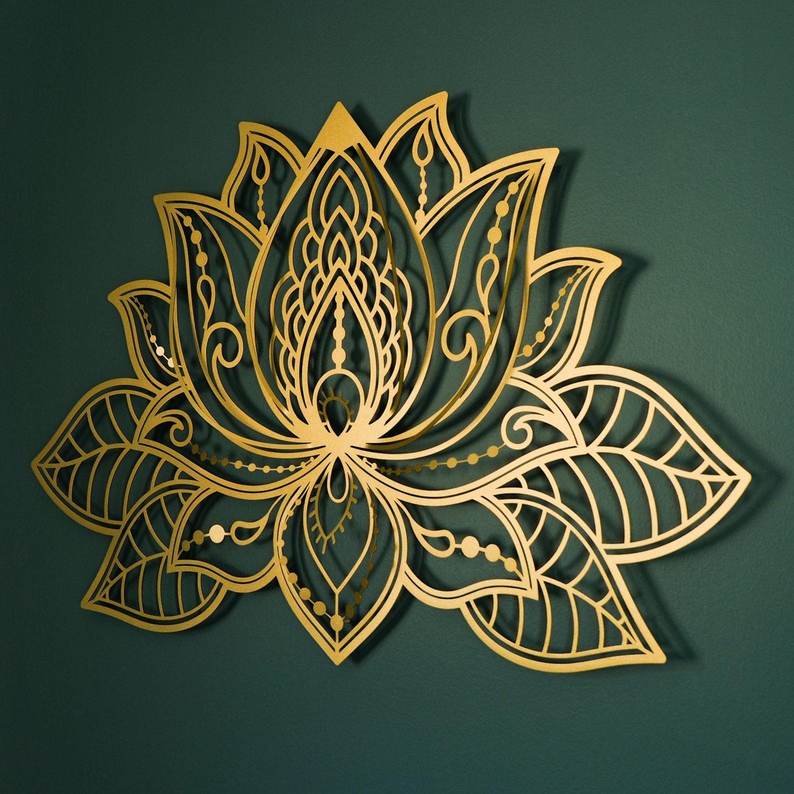 3D Large Lotus Design Flower Mandala Wall Art Living Room Decor Designer Gift gallery