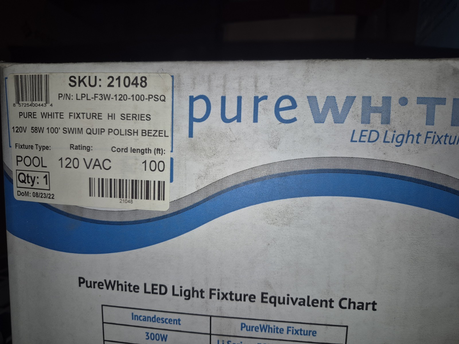 J&J Electronics 21048 PureWhite LED Pool Light with 100′ Cord, gallery