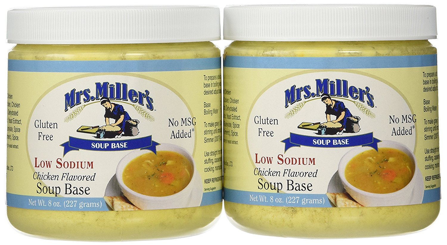 Mrs. Millers Homestyle Low Sodium Chicken Soup Base, 2 Jars/Gluten Free, No MSG gallery