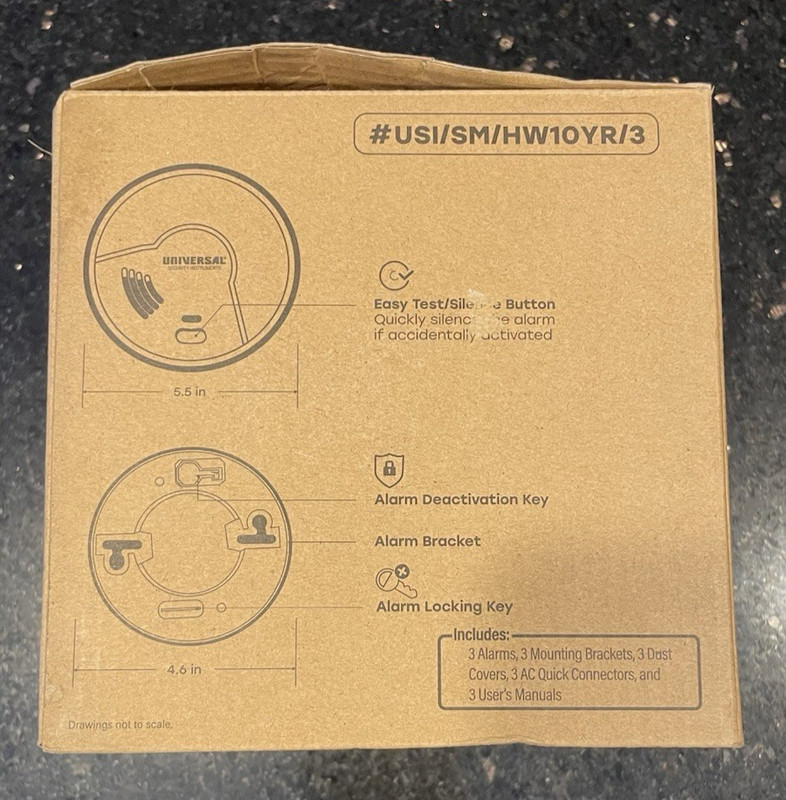 NEW Universal 3PK Hardwire Battery Backup Smoke Detector Ionization Sensor B193 gallery
