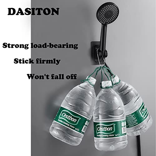 Large Wall Mount Strong Adhesive Waterproof Handheld Shower Black gallery