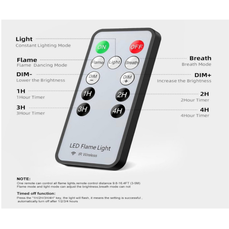 LED Flame Effect Light Flame Lamp with Remote & Timer USB Rechargeable 4 Mo gallery