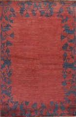 Bordered Gabbeh Kashkoli Hand-knotted Oriental Area Rug 7’x10′ Wool Red Carpet