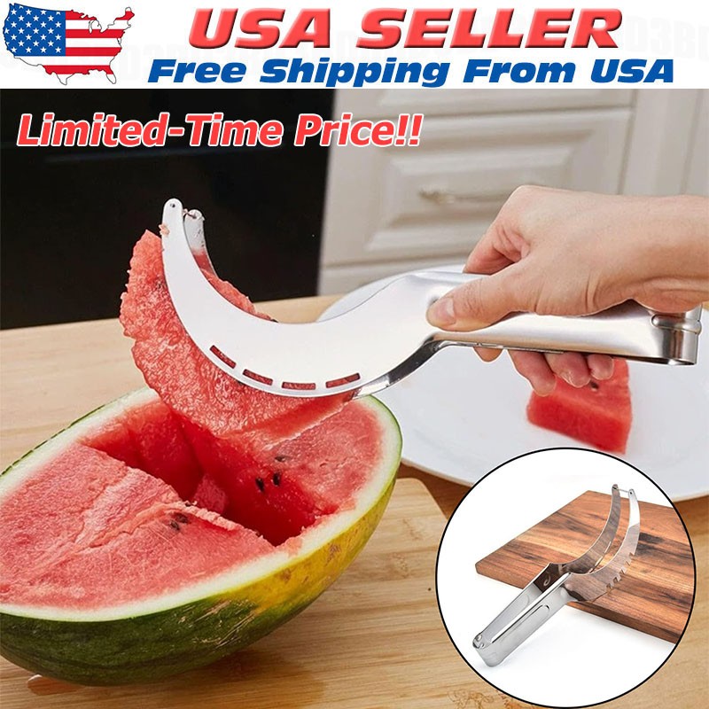 Watermelon Slicer Cutter Knife Server Corer Scoop Kitchen Knife Tools gallery