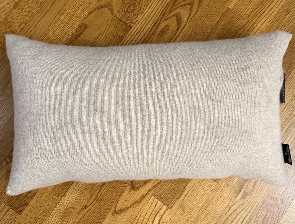 Brooks Brothers 100% Cashmere Cover Rectangular Lumbar Down Alternative Pillow gallery