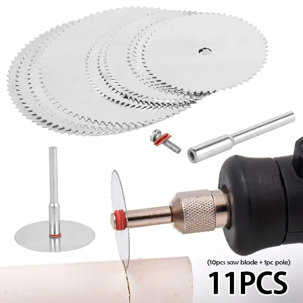 11PCS Mini Circular Saw Blade Set Stainless Steel Cutting Discs for Rotary Tool gallery