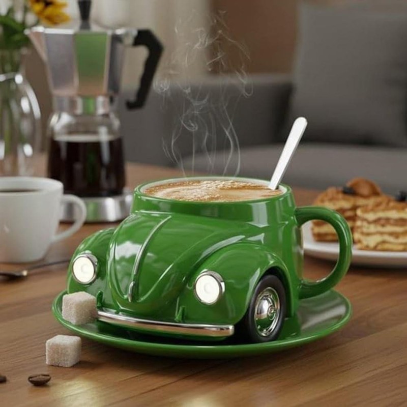 Beetle Shaped Coffee Mug Beetle Shaped Cup Unique Car Shaped Cup Large Capacity gallery