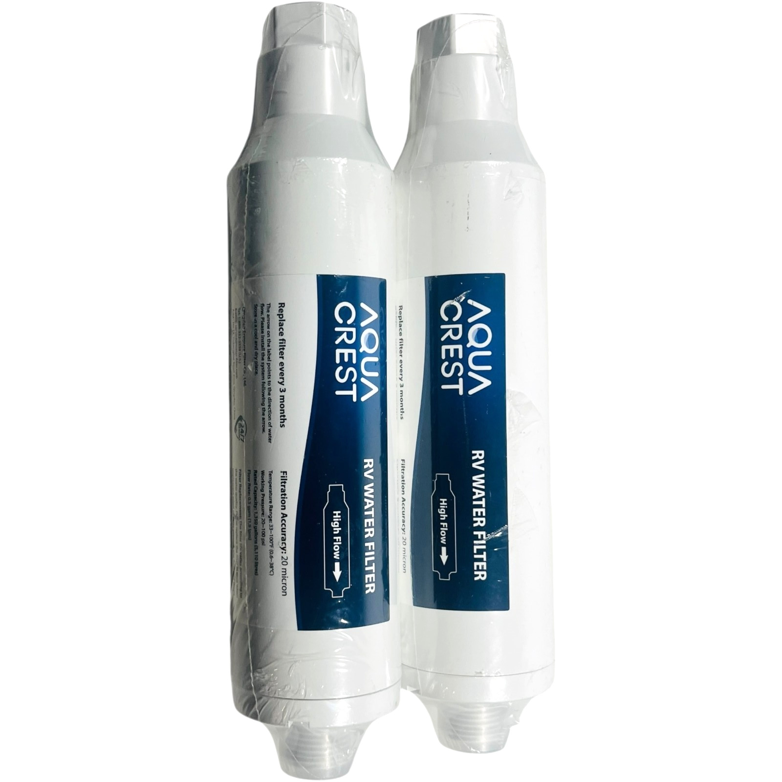 AQUA CREST RV Filter, RV Inline Hose Water Filter - LOT of 2 gallery