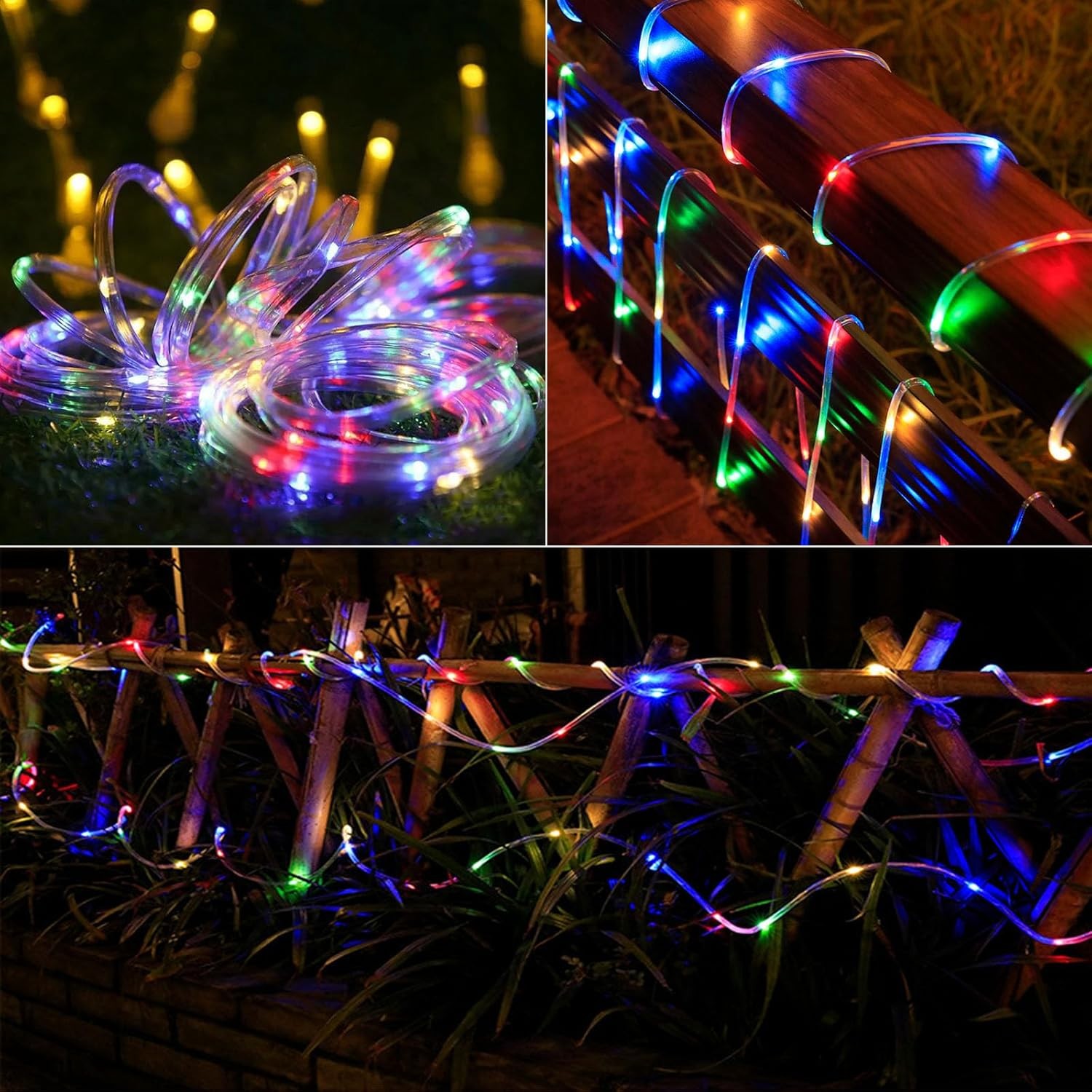 Solar Rope Lights 33FT 100LED Waterproof 8 Modes for Garden and Pool gallery