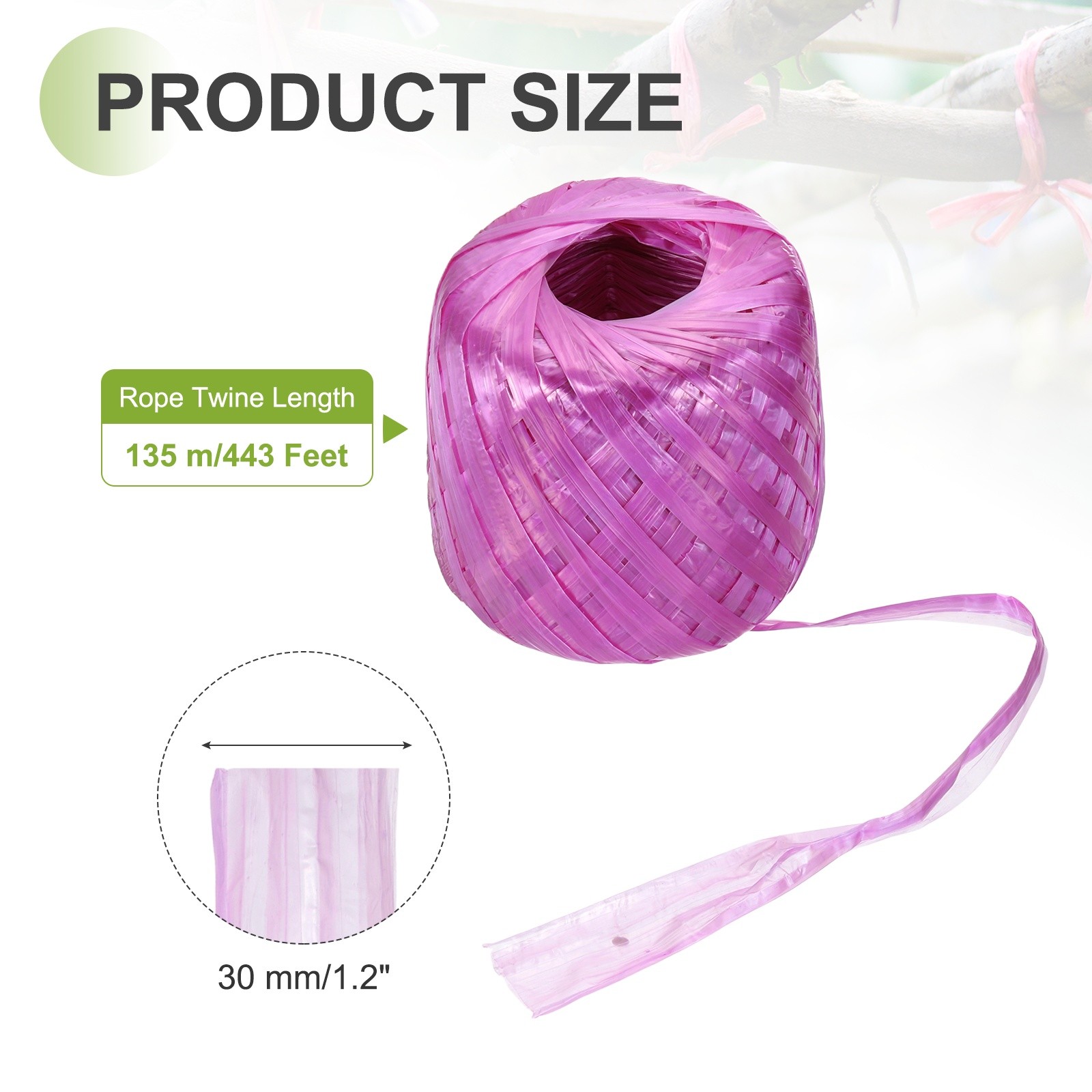 Polyester Nylon Plastic Rope Twine 30 Mm-135 m Long Household Packing Purple gallery